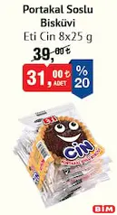 ETİ CİN PORTAKAL SOSLU BİSKÜVİ 8X25 G fiyat ve kampanya bilgisi